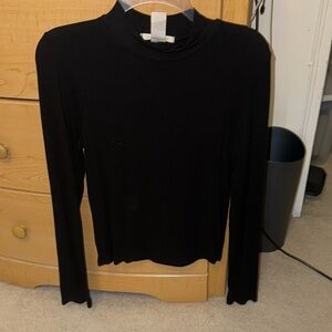 Caution to the wind, size medium, black turtle neck, 95% rayon